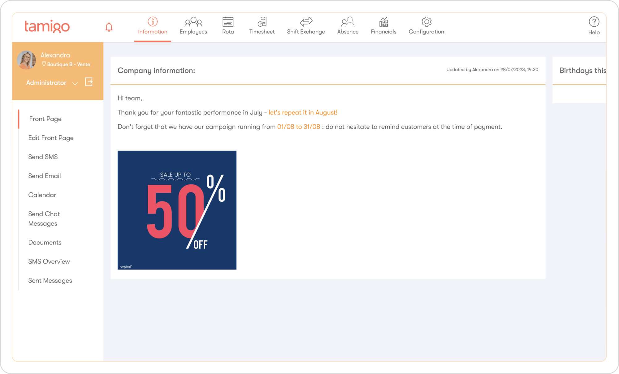 Workforce management solution – tamigo | Retail & hospitality