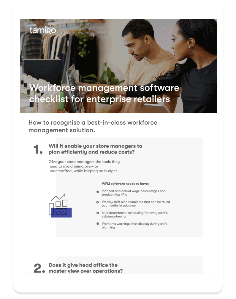 Workforce management software checklist for retail companies